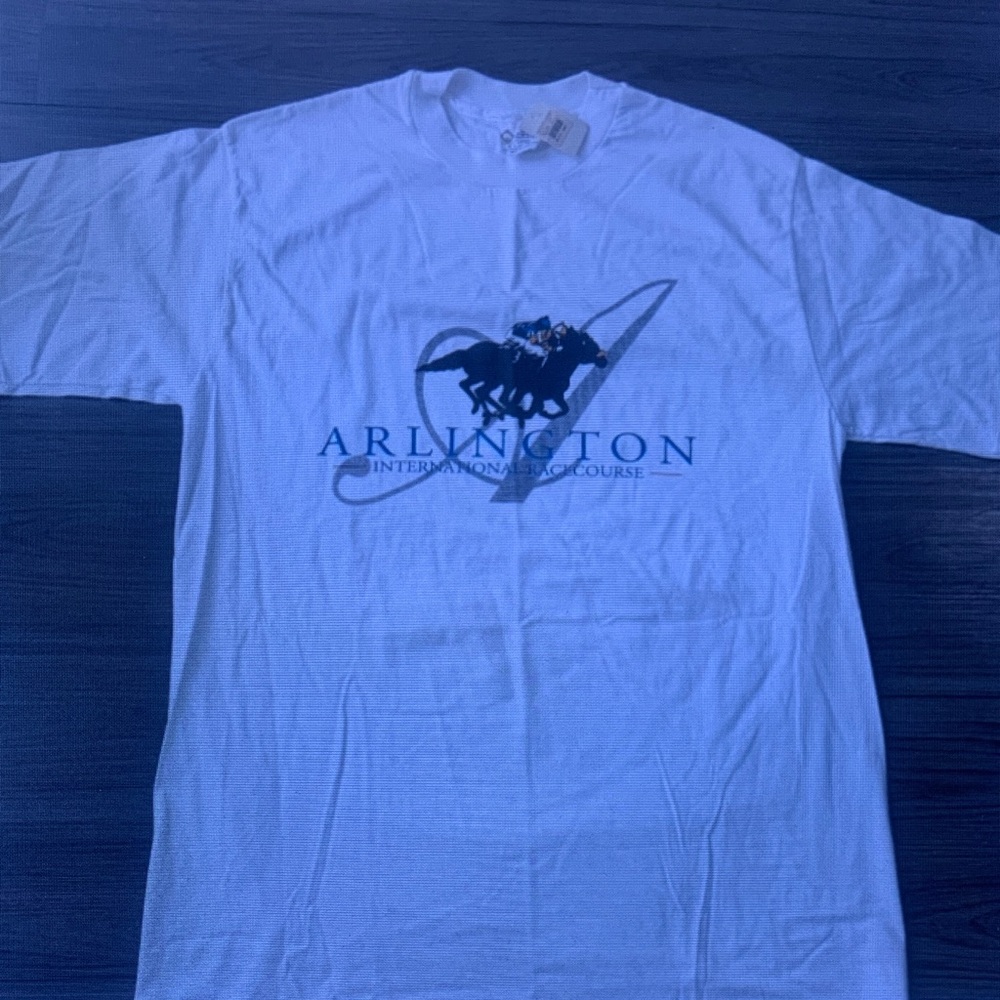 White Graphic Polo-Style T-Shirt